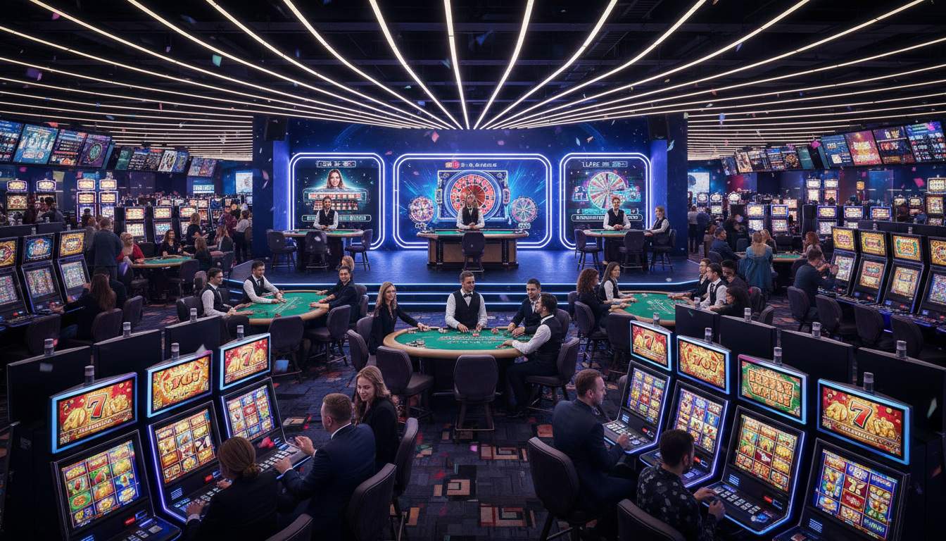 Various types of casino games